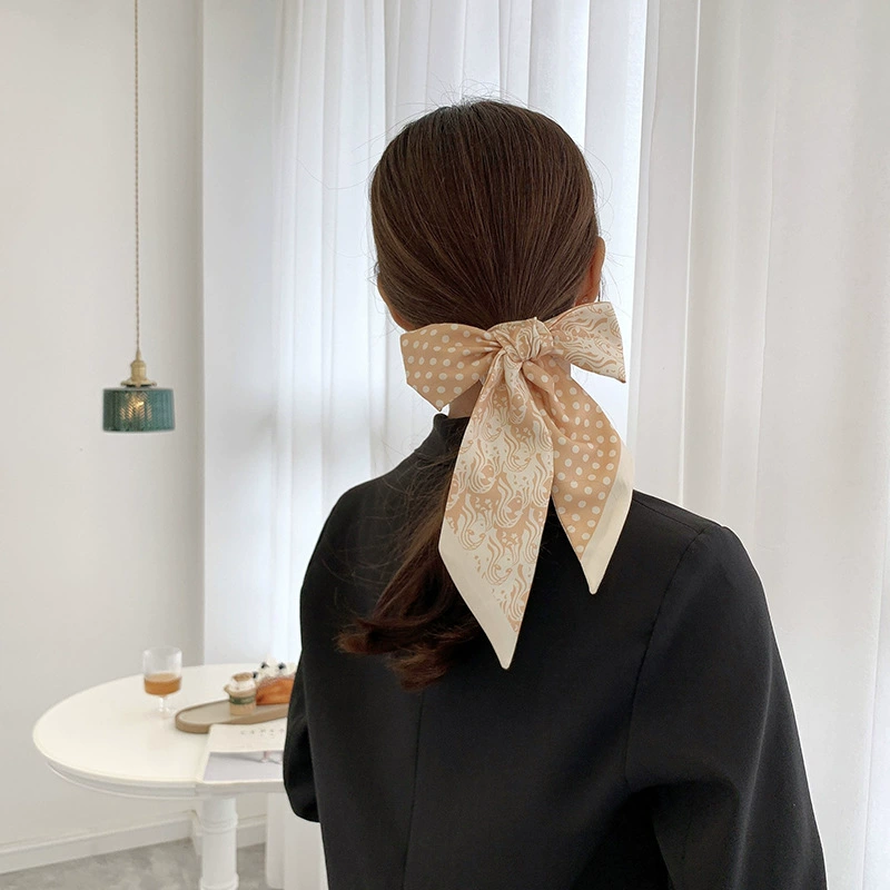 Houndstooth Print Twilly Scarf view 7