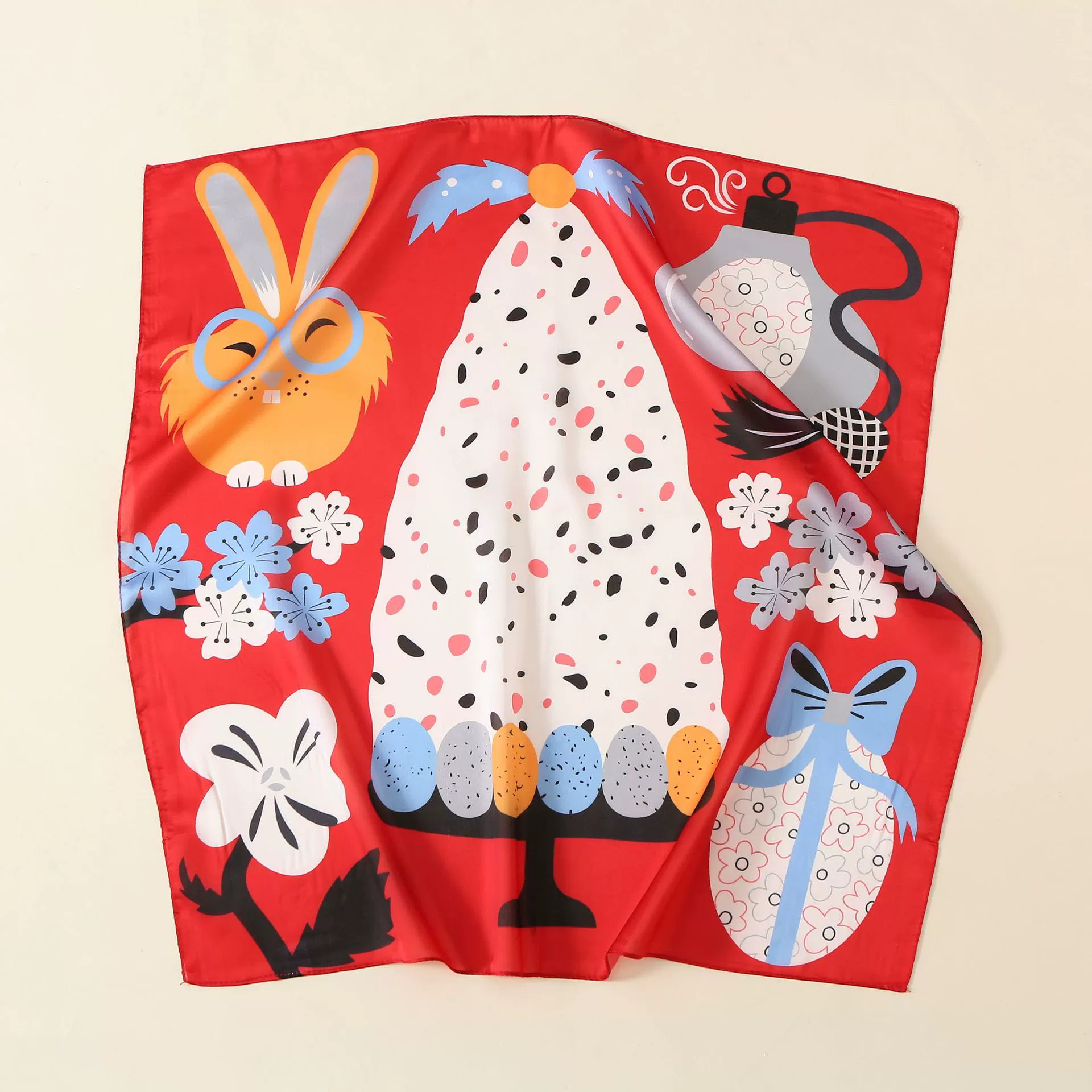 58cm Cartoon Print Square Scarf view 6