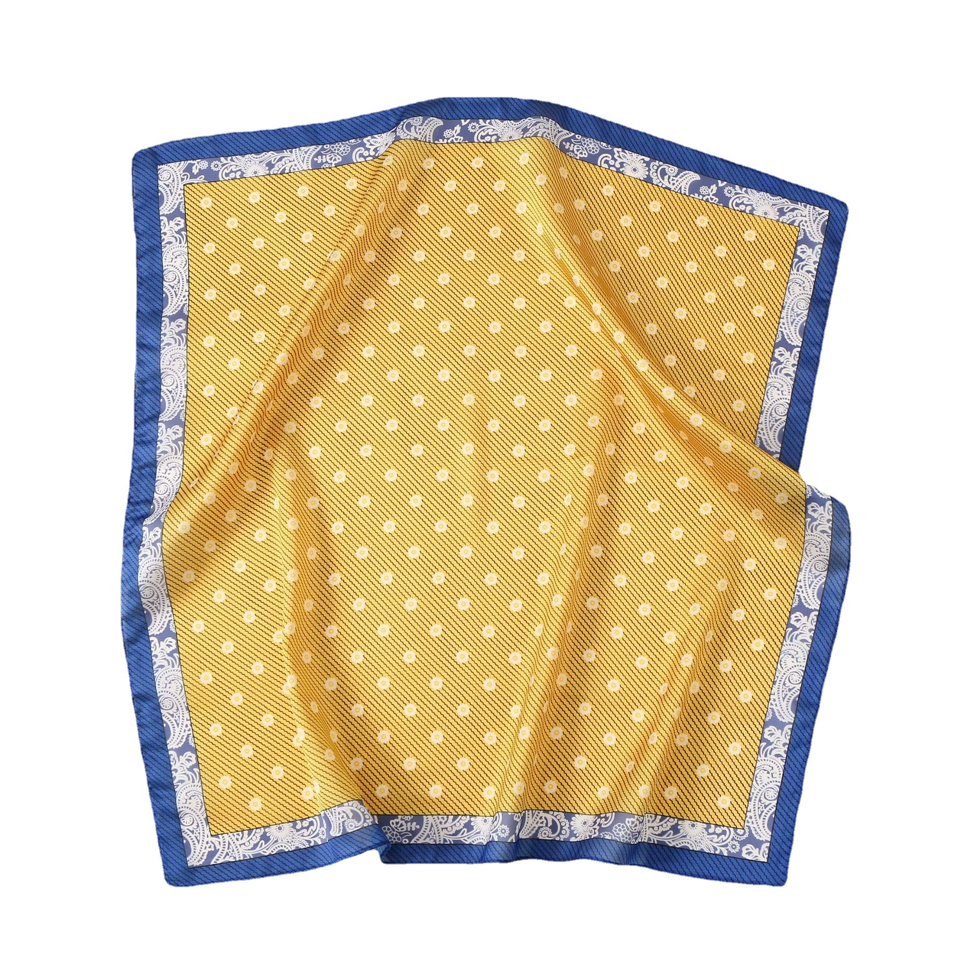 Daisy Print Satin Square Scarf view 5