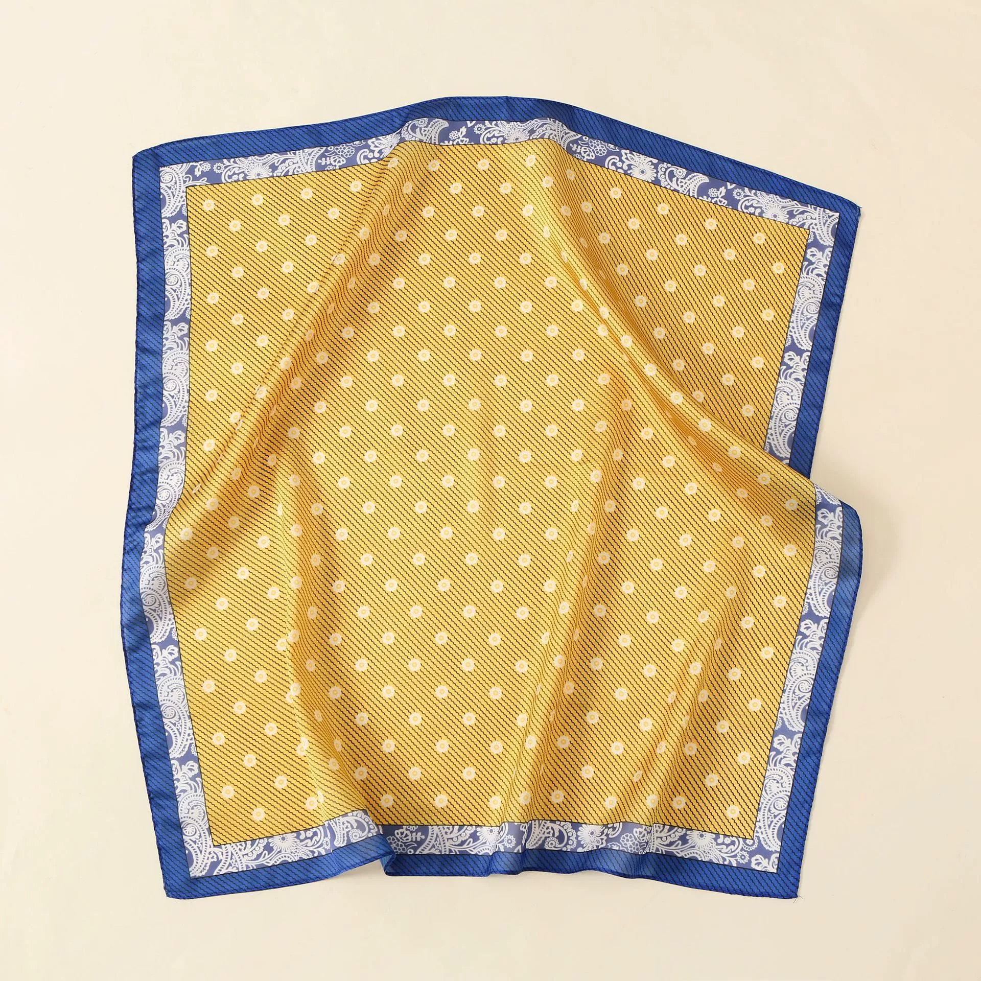 Daisy Print Satin Square Scarf view 6