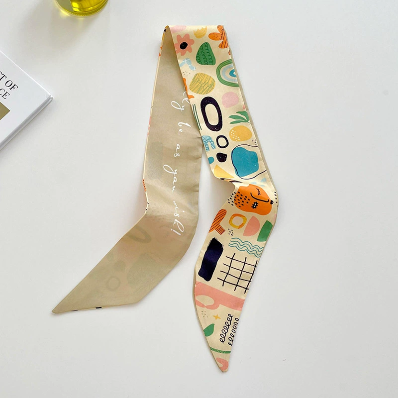 Green Floral Hair Scarf view 6