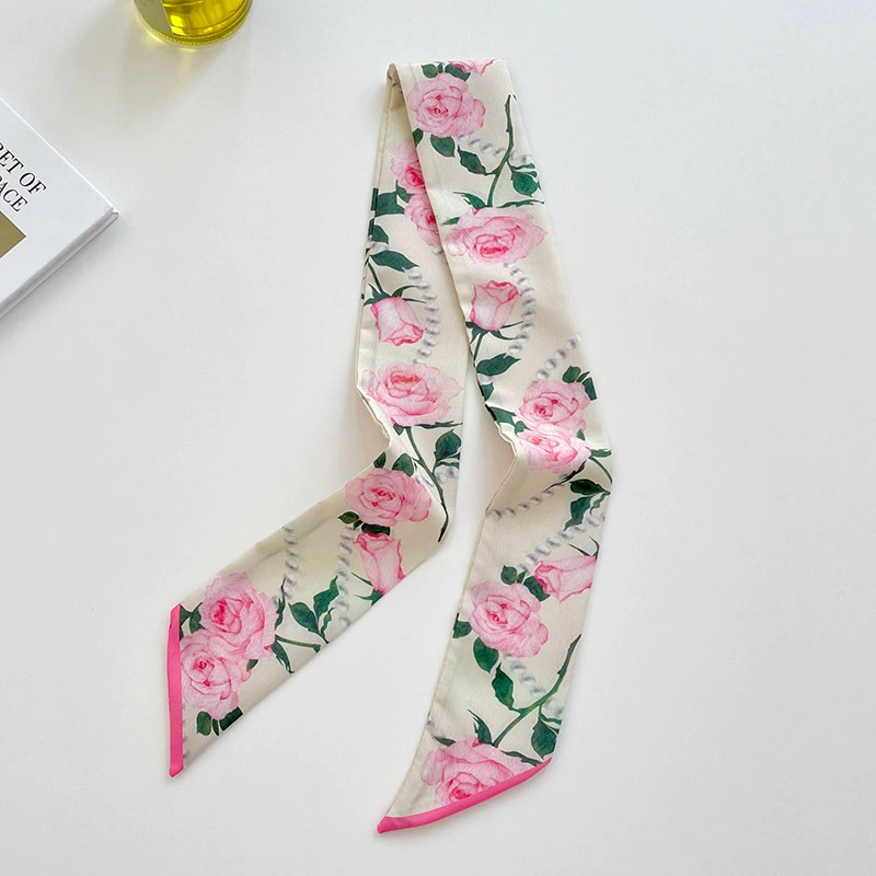 Green Floral Hair Scarf view 11