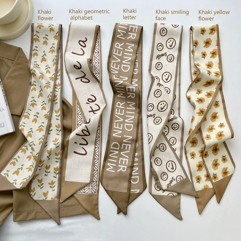 Nude Print Twilly Scarf