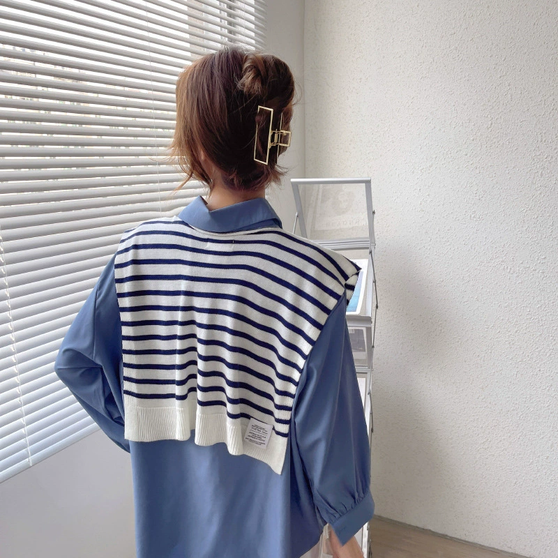 Striped Knitted Capelet view 2