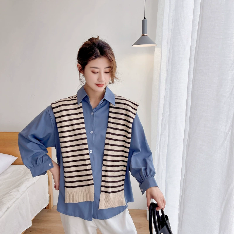 Striped Knitted Capelet view 3