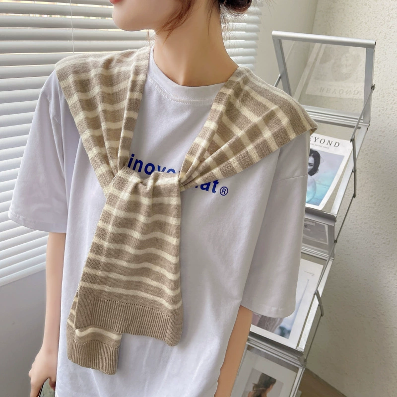 Striped Knitted Capelet view 4