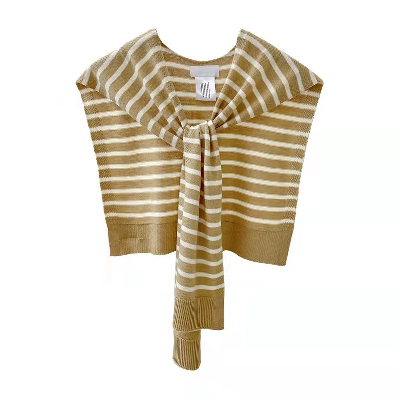 Striped Knitted Capelet view 5