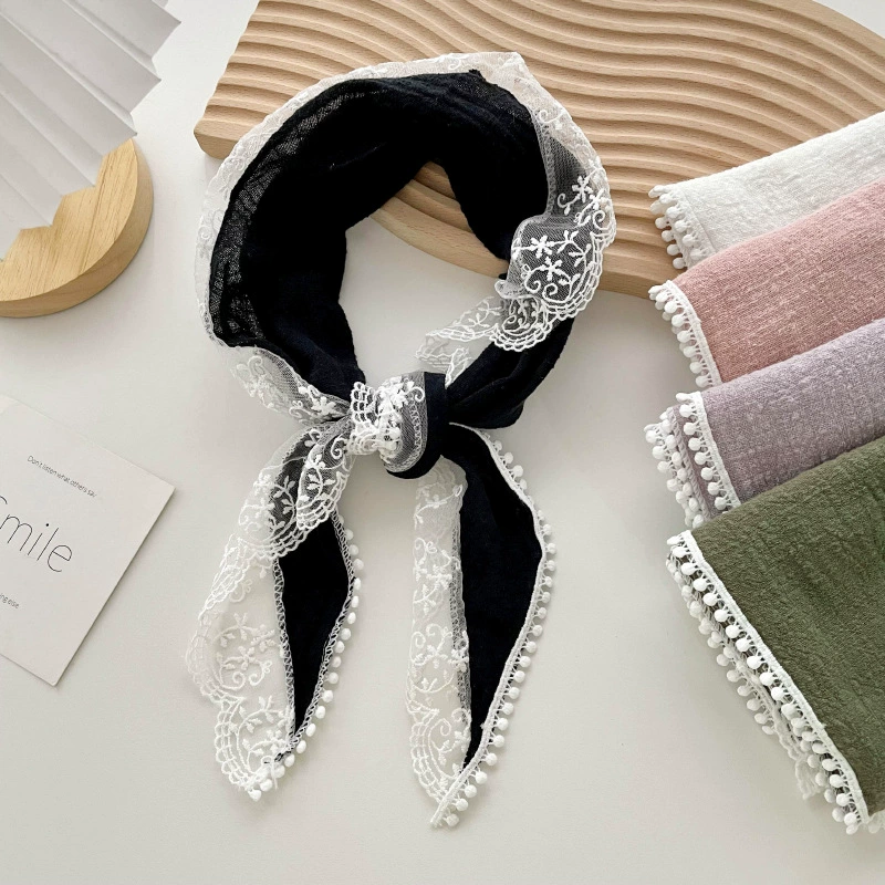 Lace Trim Triangle Scarf view 2