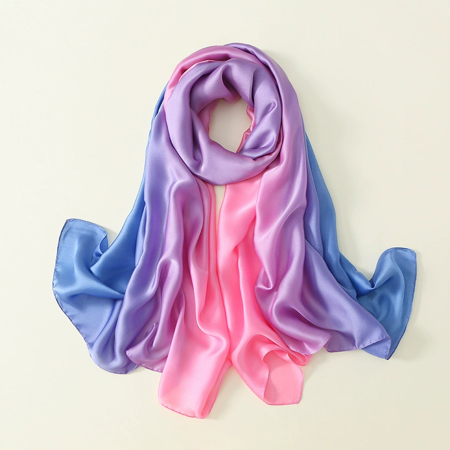 Gradient Silk-Look Long Scarf view 2