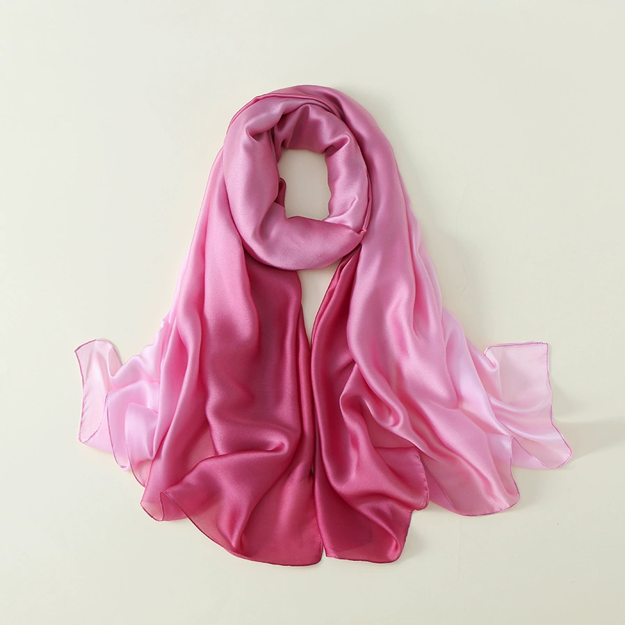 Gradient Silk-Look Long Scarf view 4