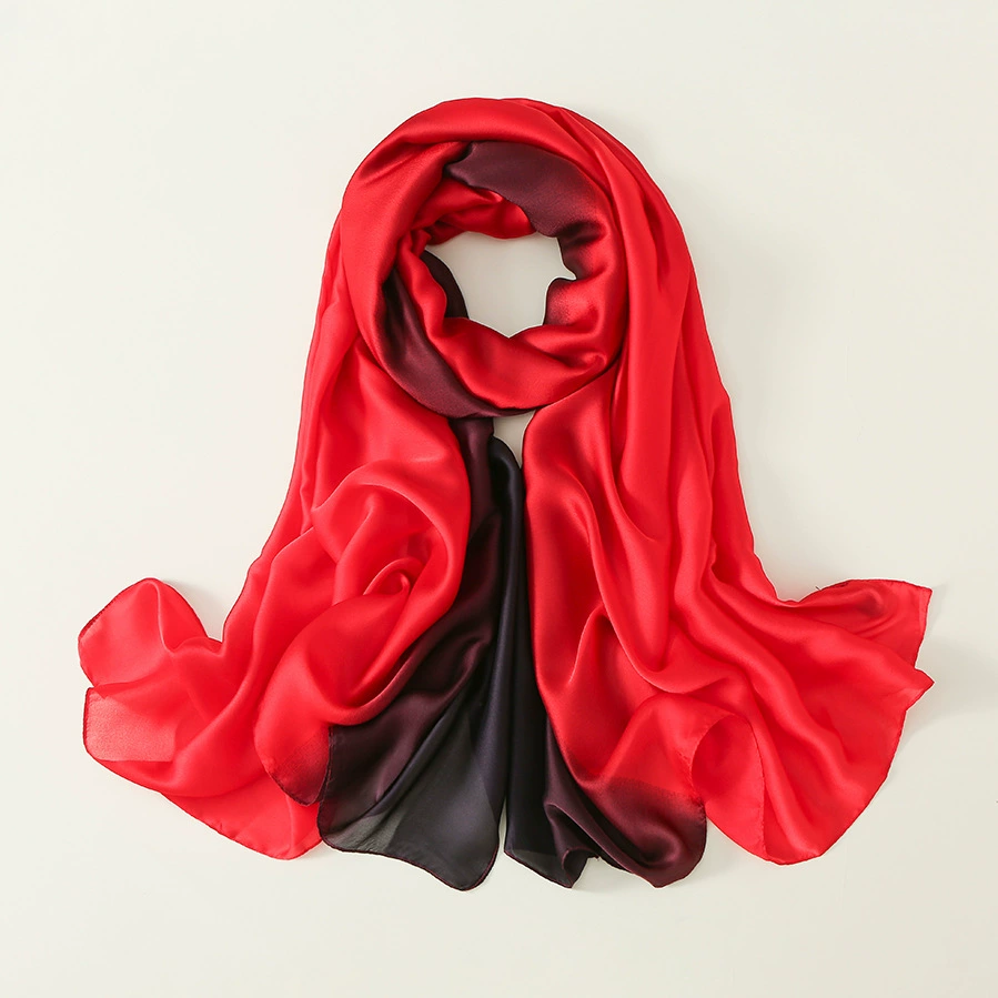 Gradient Silk-Look Long Scarf view 6