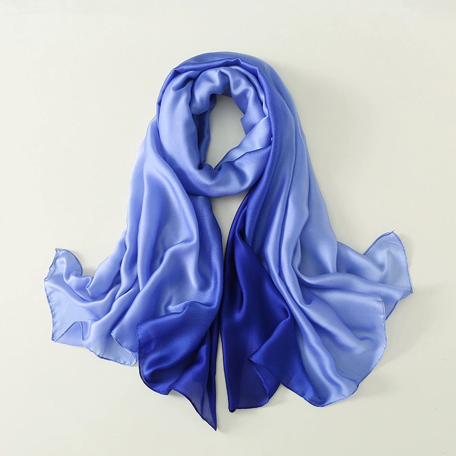 Gradient Silk-Look Long Scarf view 7