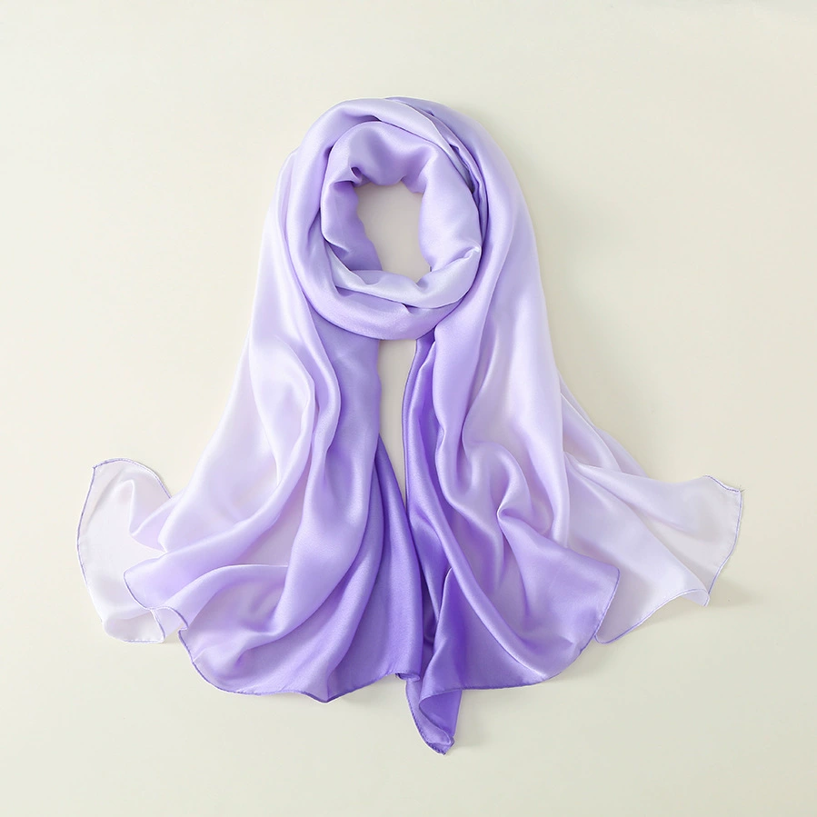 Gradient Silk-Look Long Scarf view 8