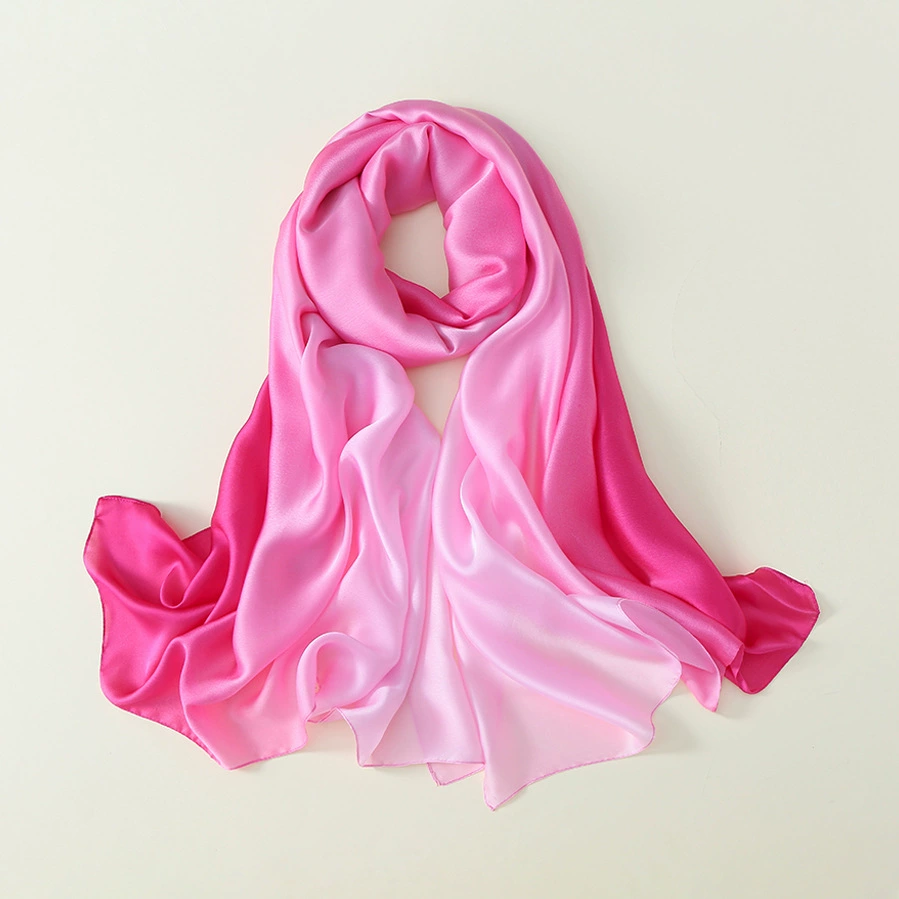 Gradient Silk-Look Long Scarf view 9