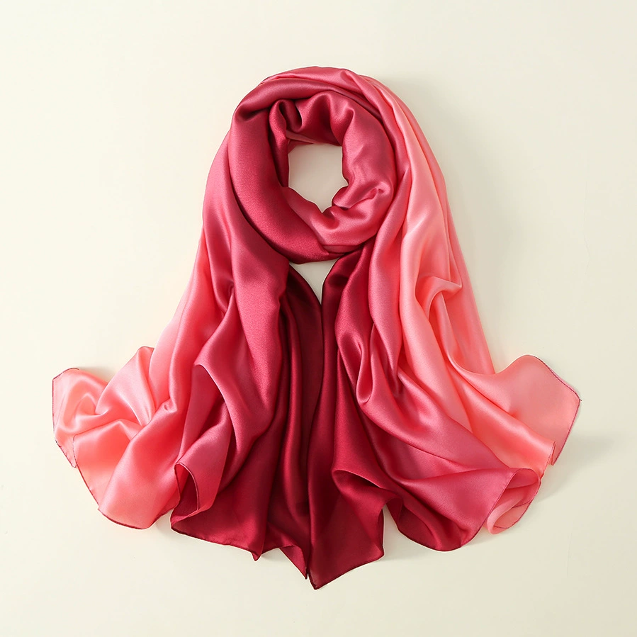 Gradient Silk-Look Long Scarf view 10