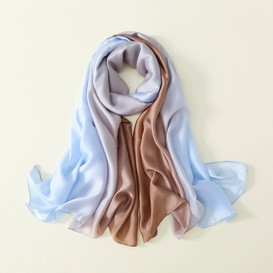 Gradient Silk-Look Long Scarf view 11