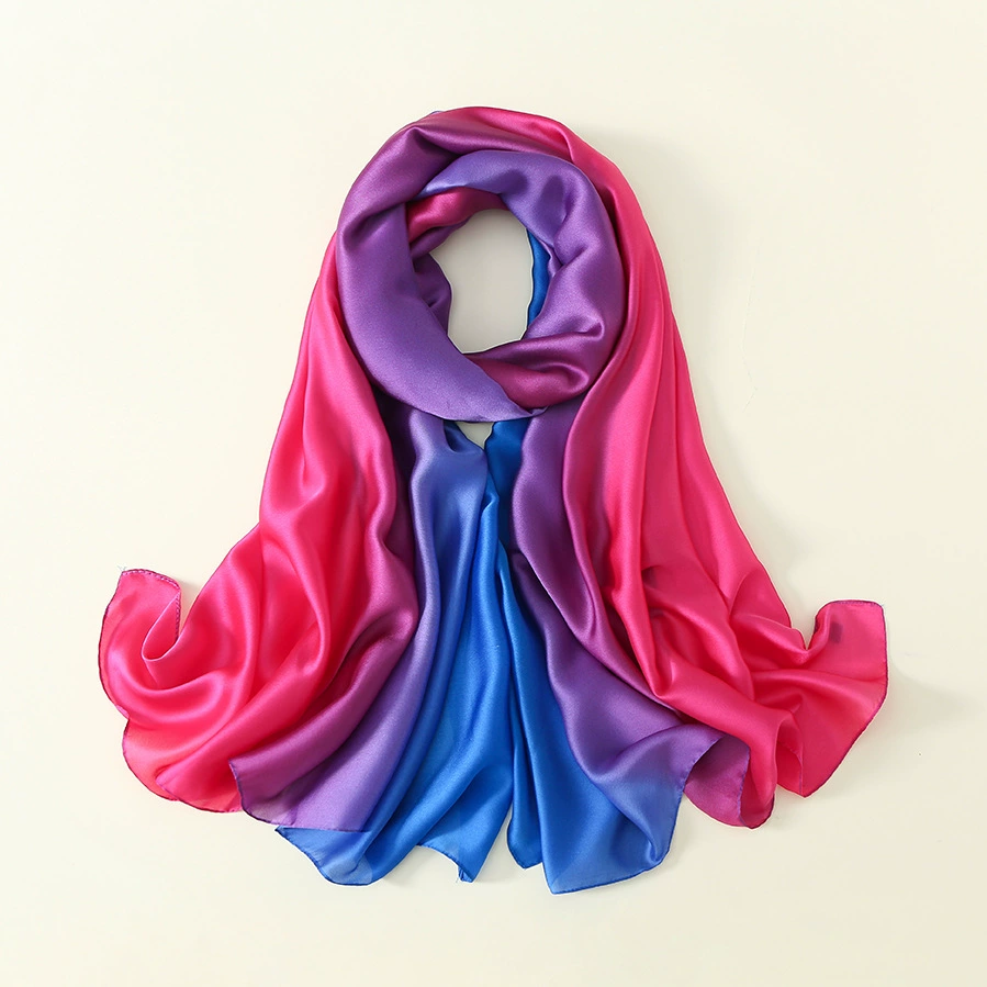 Gradient Silk-Look Long Scarf view 12
