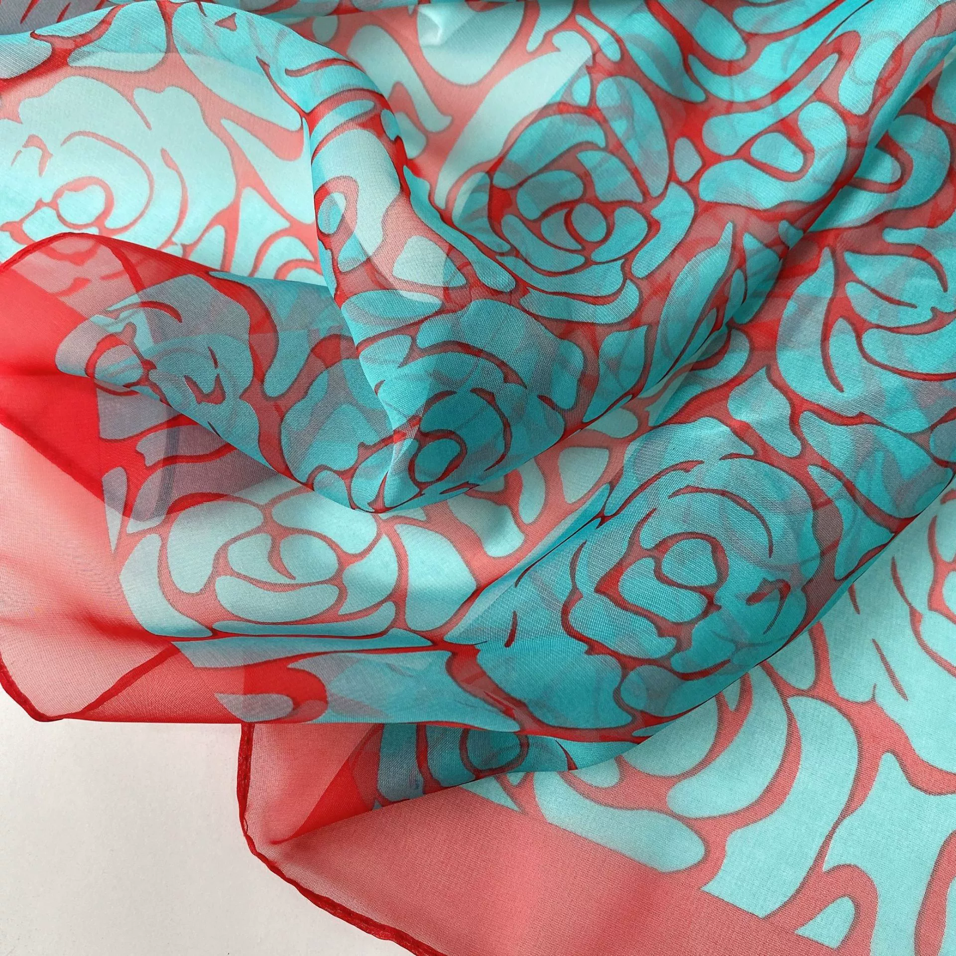 Camellia Print Sheer Scarf view 3