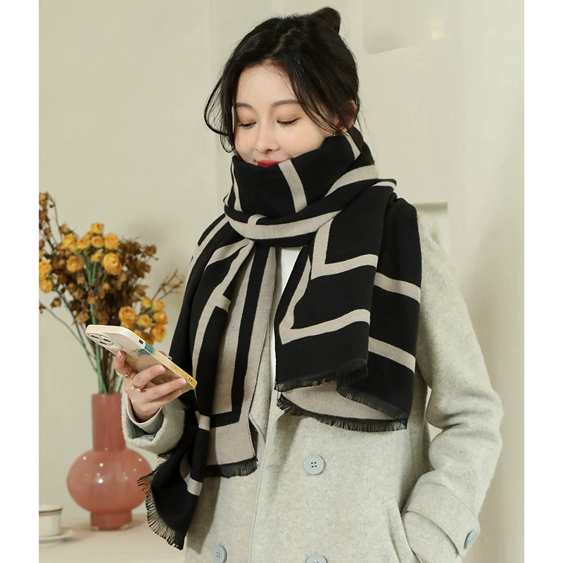 Geometric Fringe Scarf