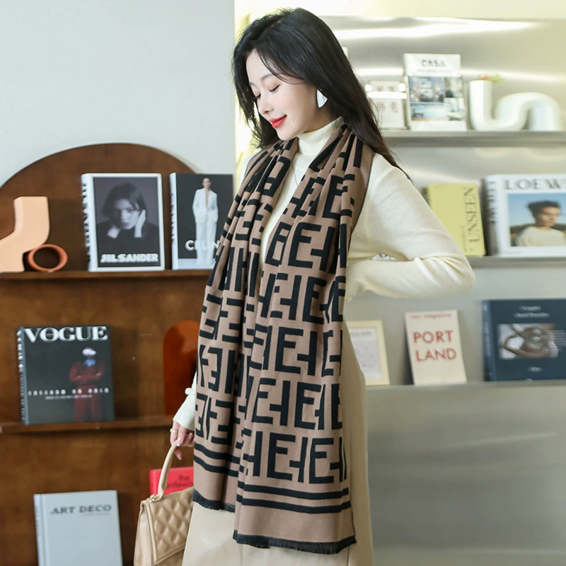 Geometric Fringe Scarf view 5
