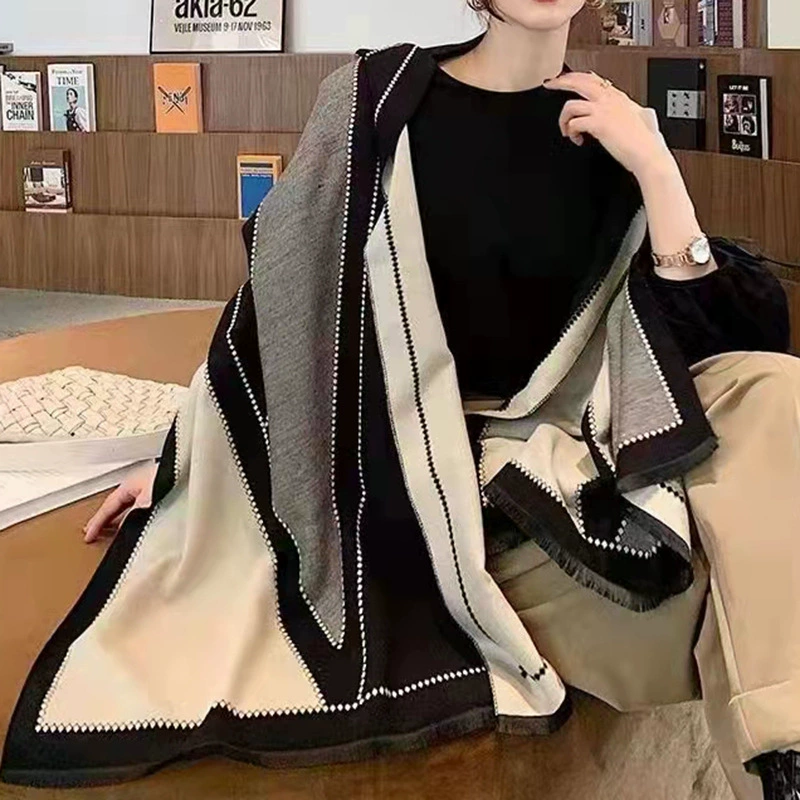 Geometric Fringe Scarf view 7
