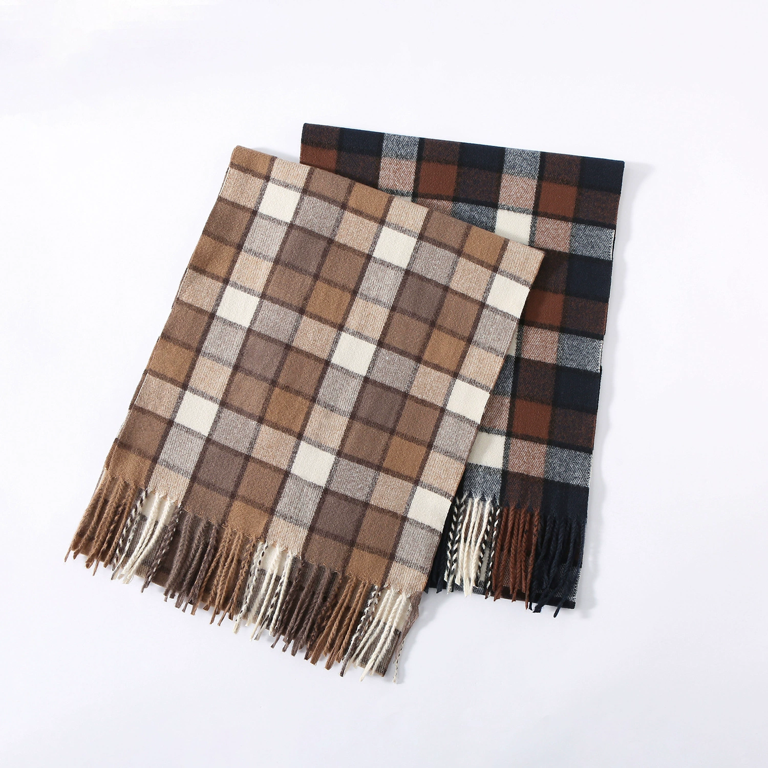Plaid Print Fringed Scarf view 2