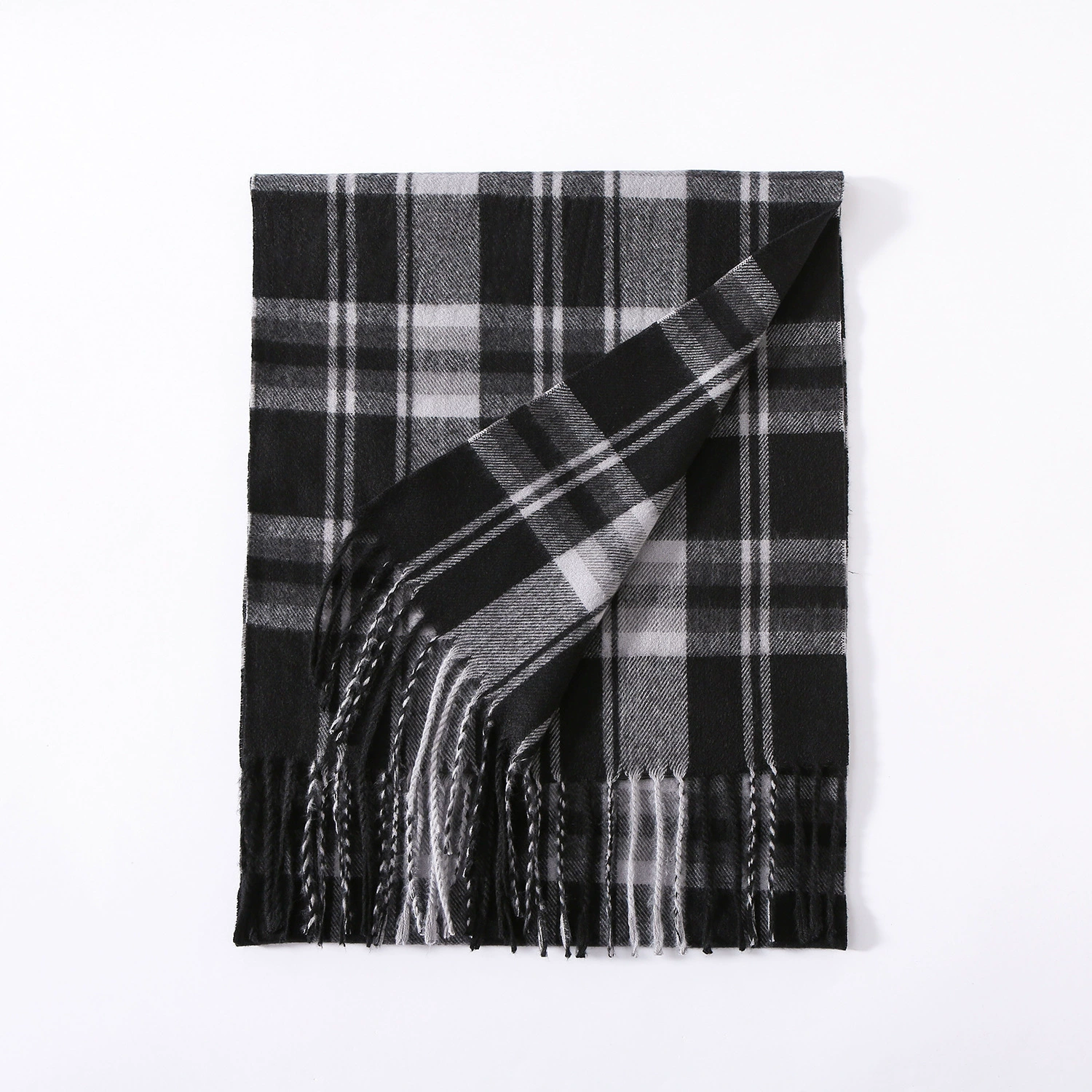 Plaid Print Fringed Scarf view 6