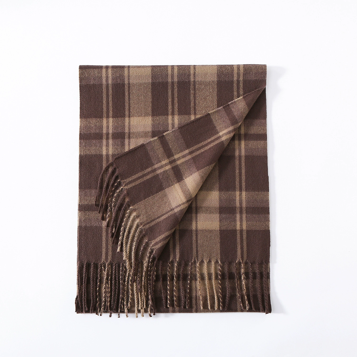 Plaid Print Fringed Scarf view 7