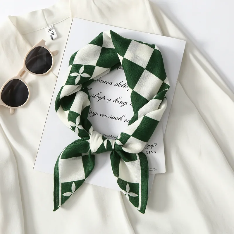 Checkered Velvet Scarf