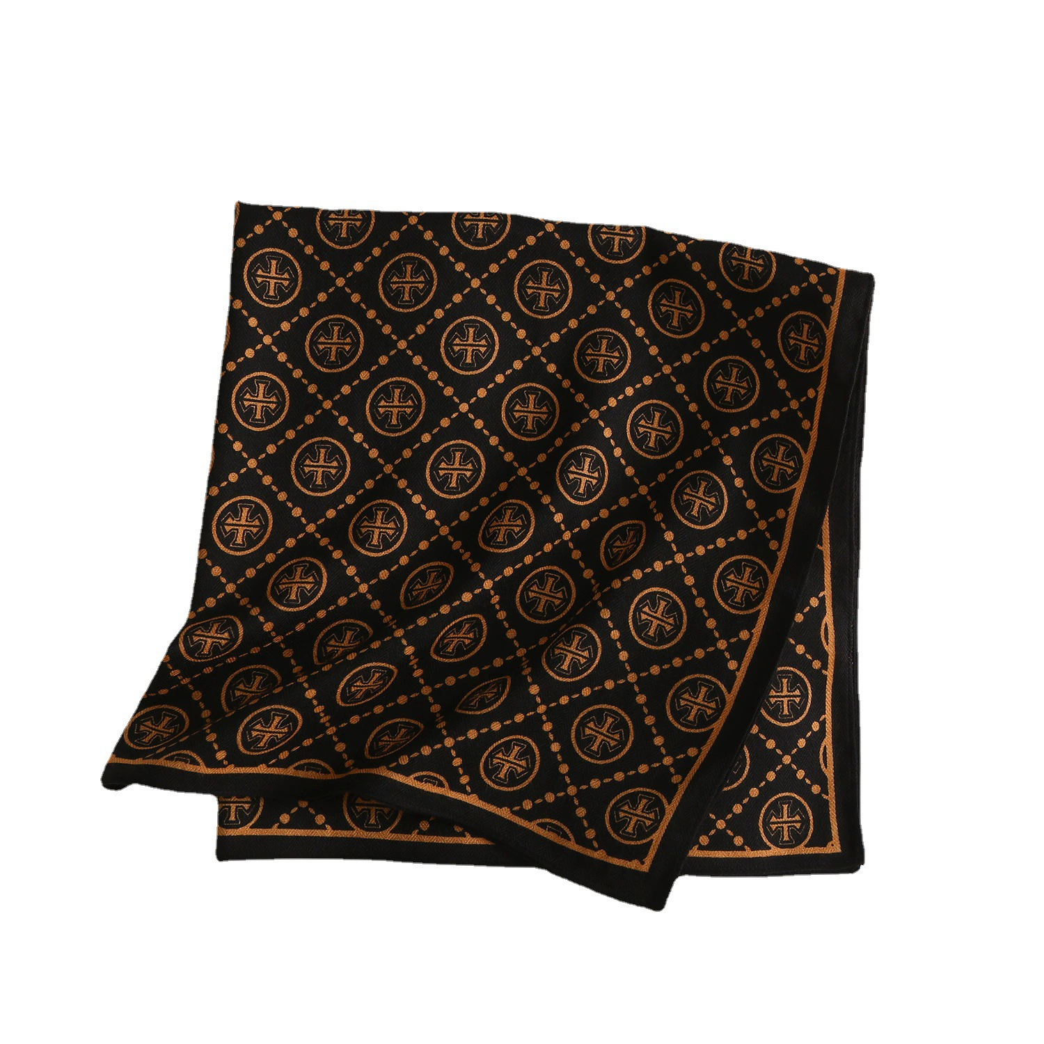 65cm Floral Print Velvet Square Scarf view 5
