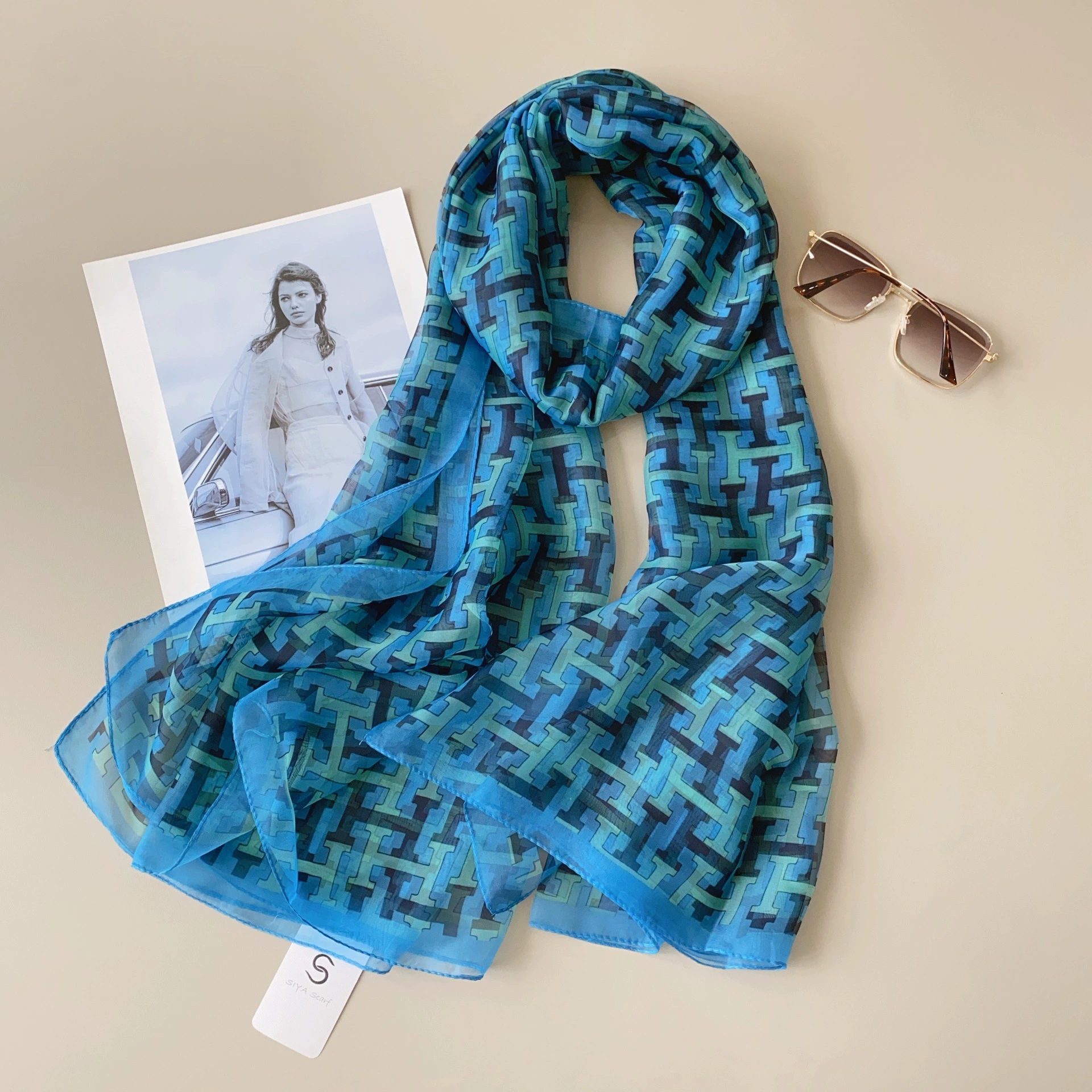 Sheer Long Beach Scarf Wrap view 7