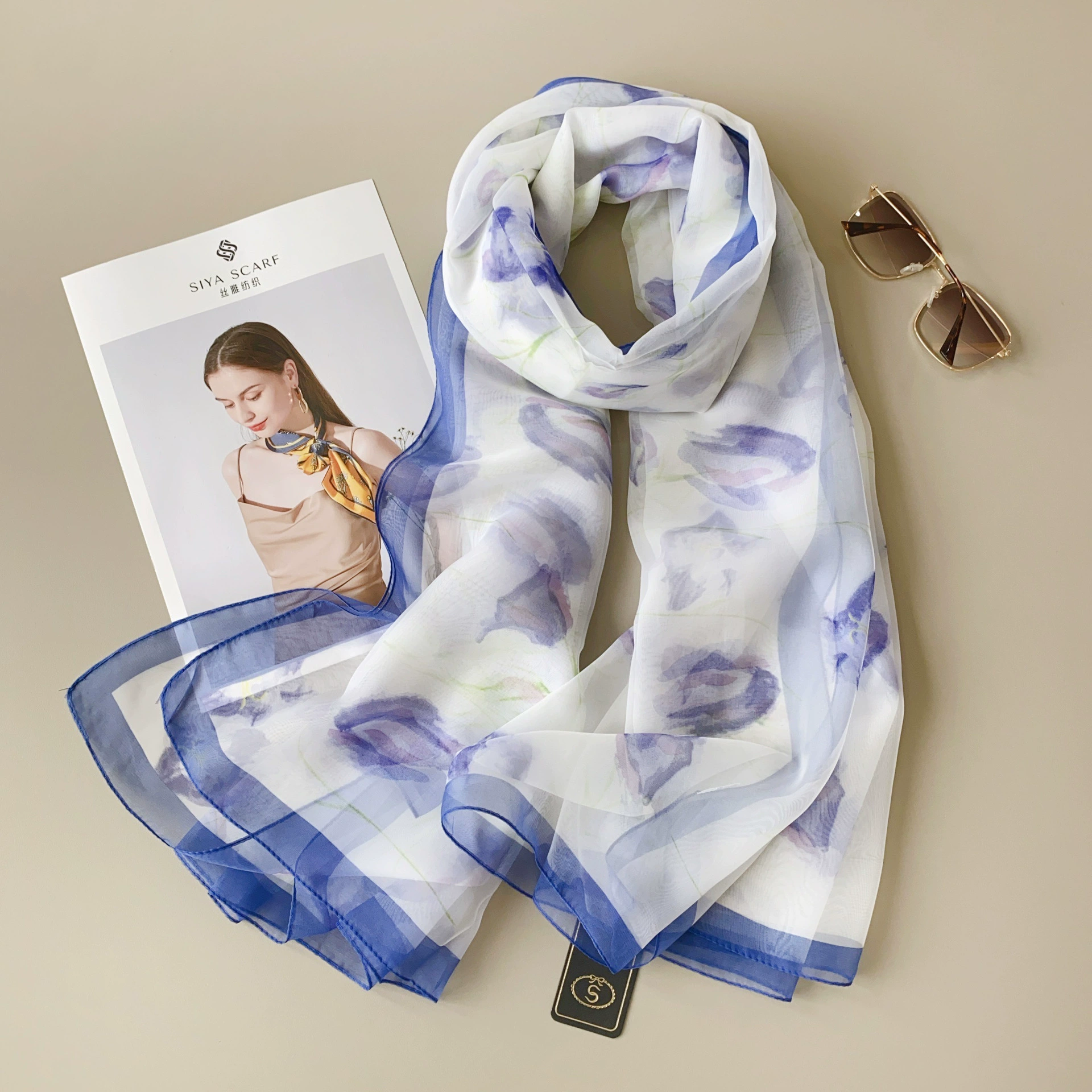 Sheer Long Beach Scarf Wrap view 8