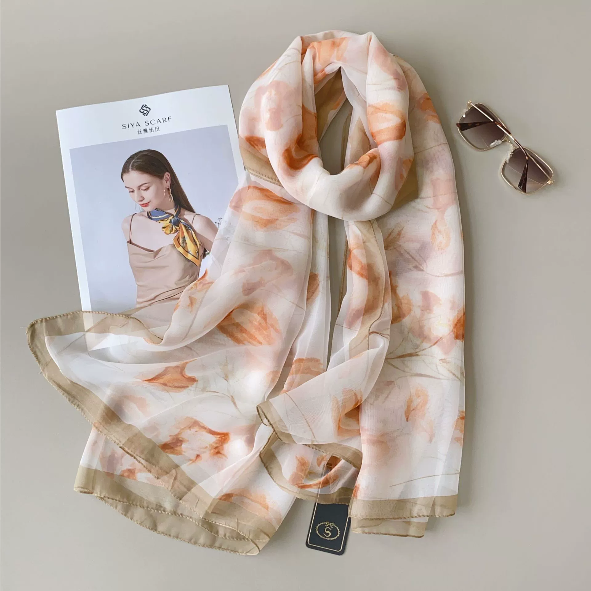 Sheer Long Beach Scarf Wrap view 10