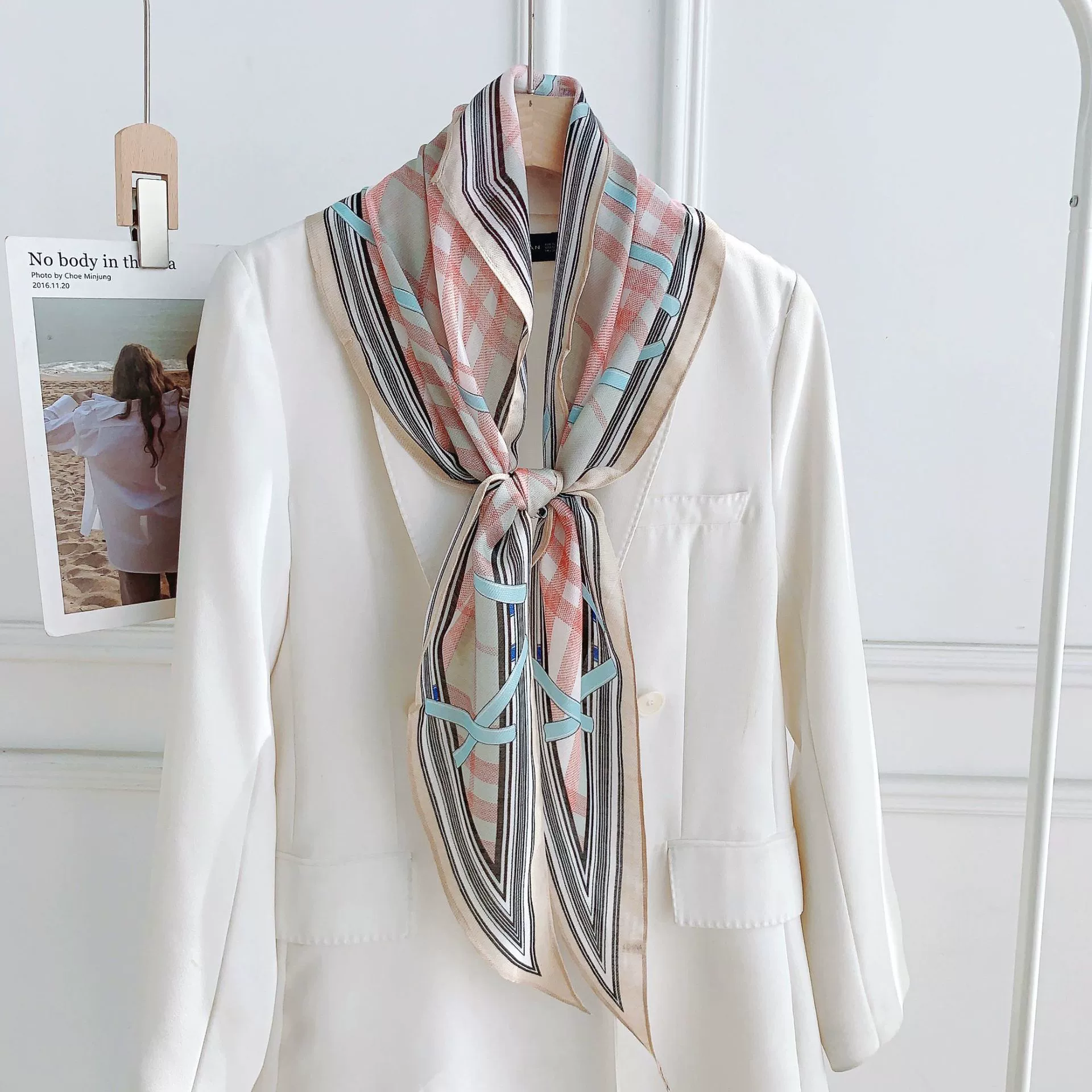 Printed Chiffon Neck Scarf view 2