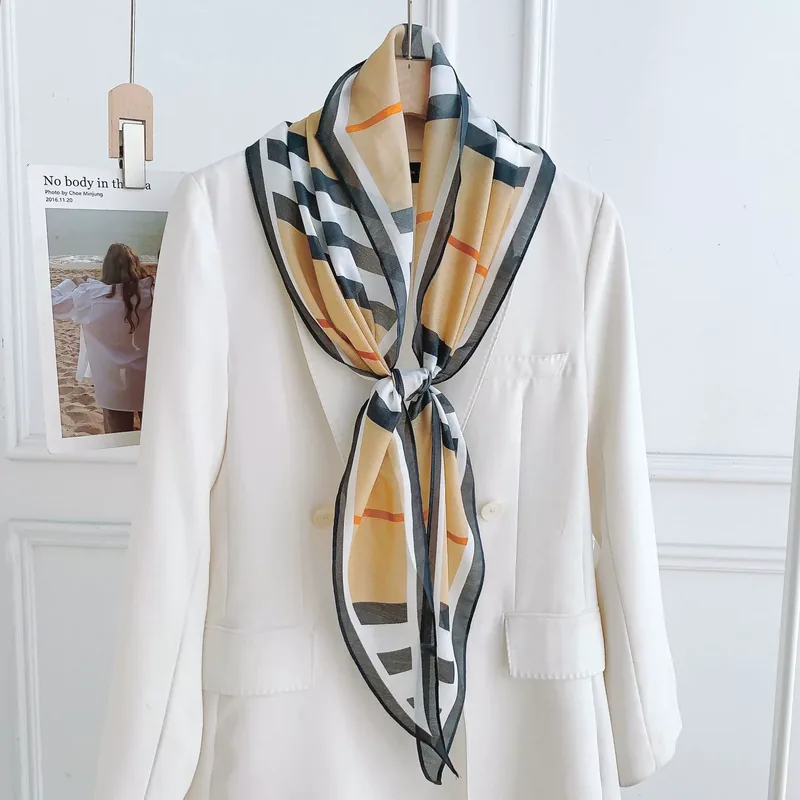 Minimalist Long Silk-Look Scarf