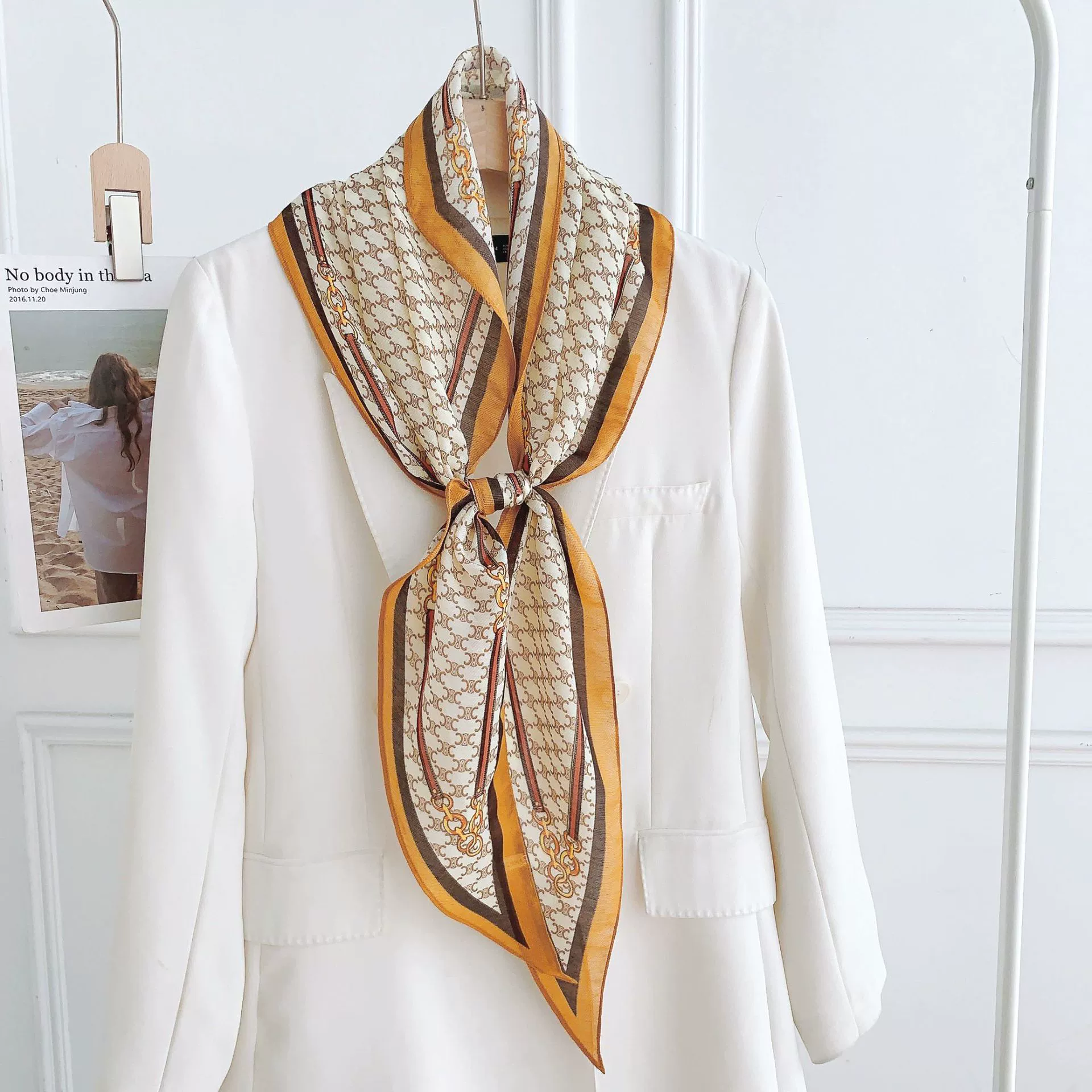 Sheer Diamond Neck Scarf view 2