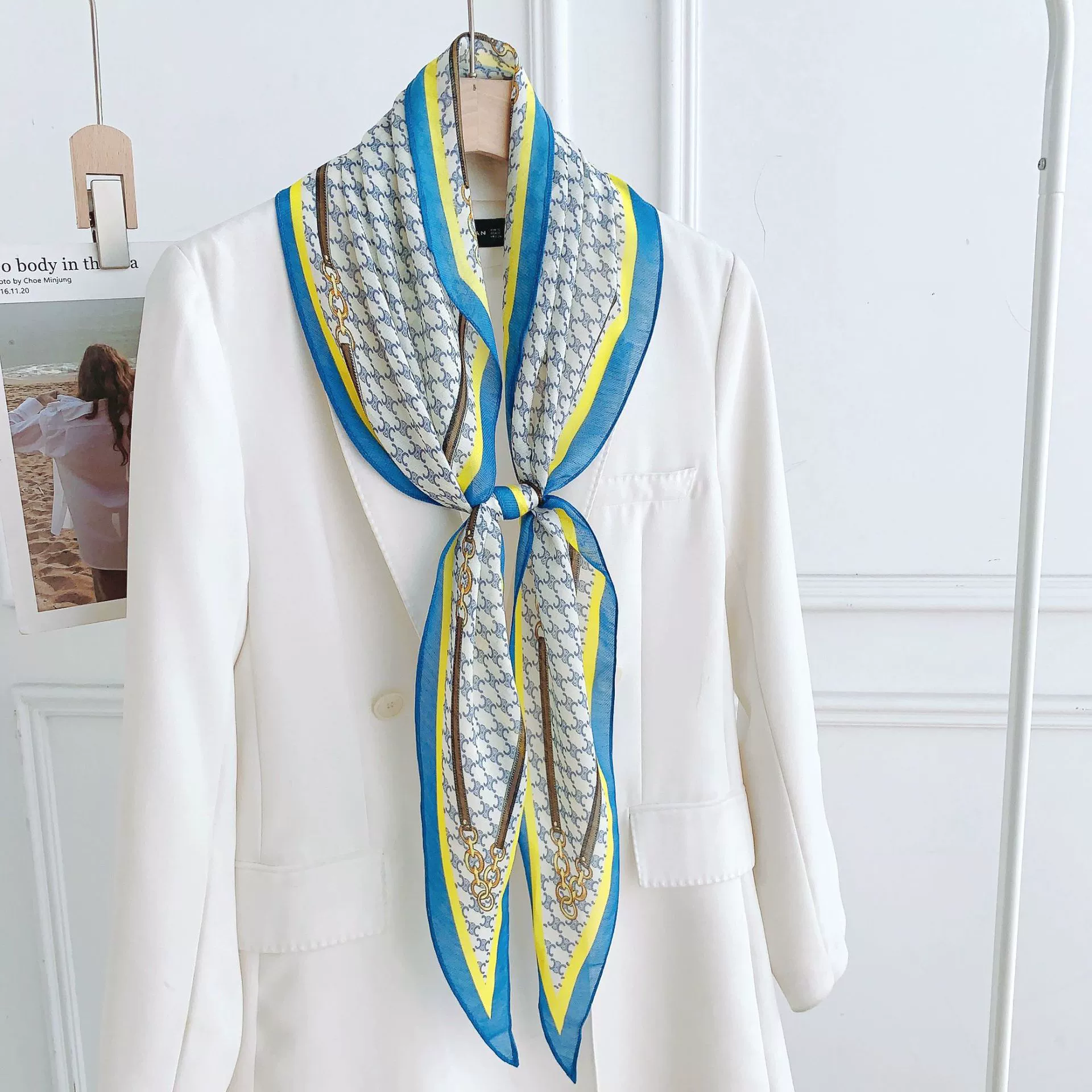 Sheer Diamond Neck Scarf view 4