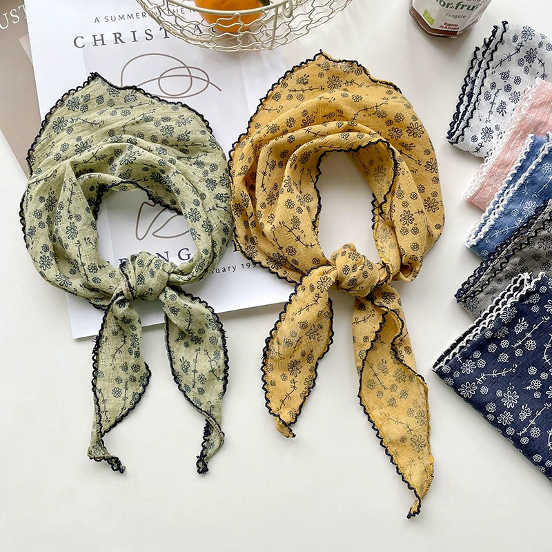 Cotton Linen Triangle Scarf