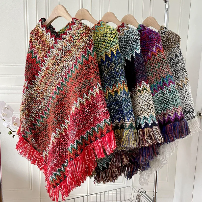Ethnic Fringe Poncho