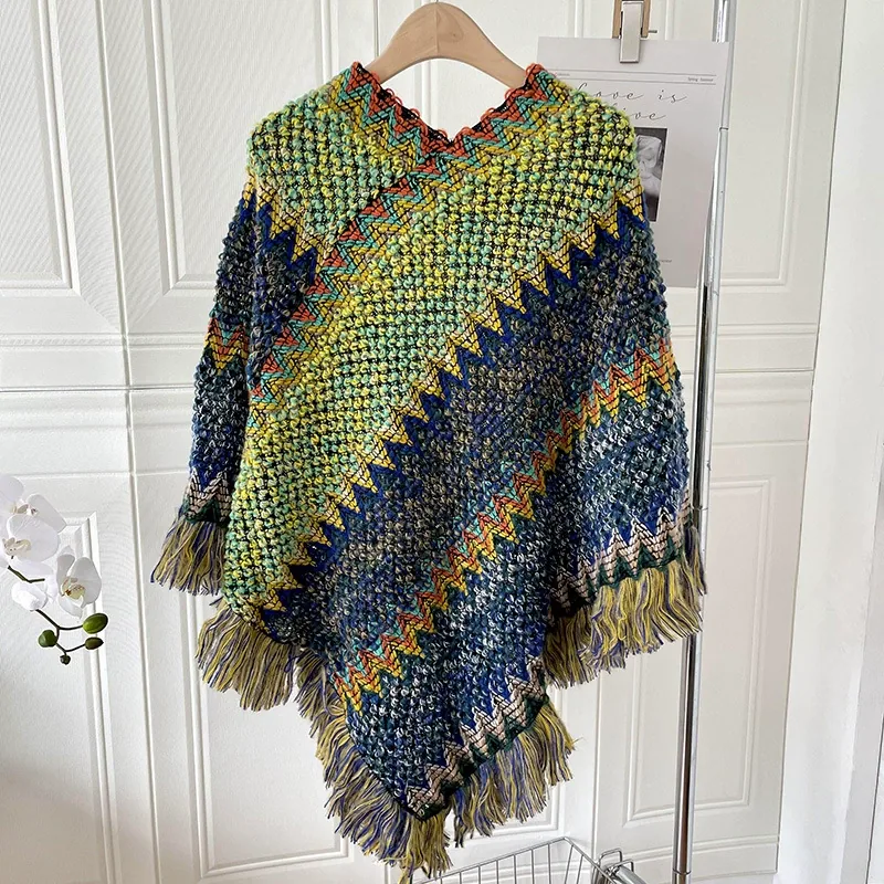 Ethnic Fringe Poncho view 8