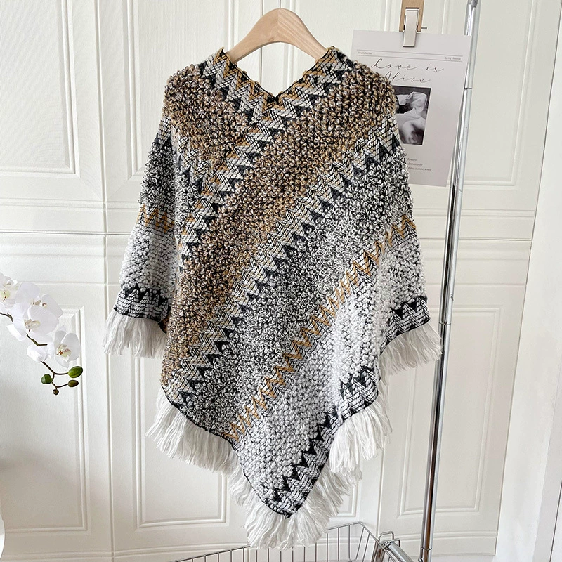 Ethnic Fringe Poncho view 9