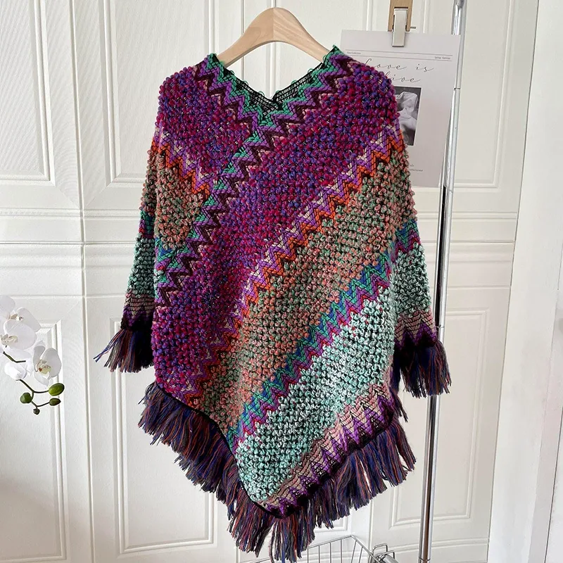 Ethnic Fringe Poncho view 11