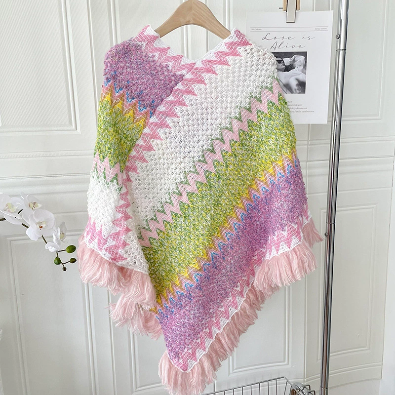 Ethnic Fringe Poncho view 12