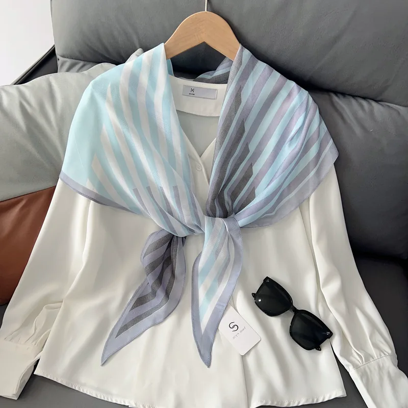 Striped Two-Tone Neck Scarf