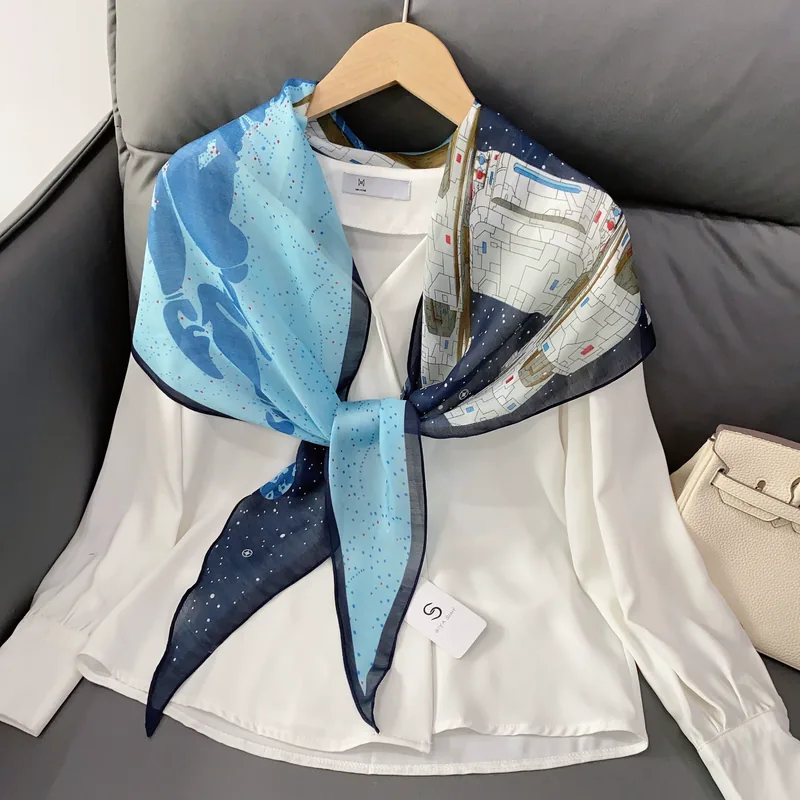 Diamond Silk-Look Neck Scarf