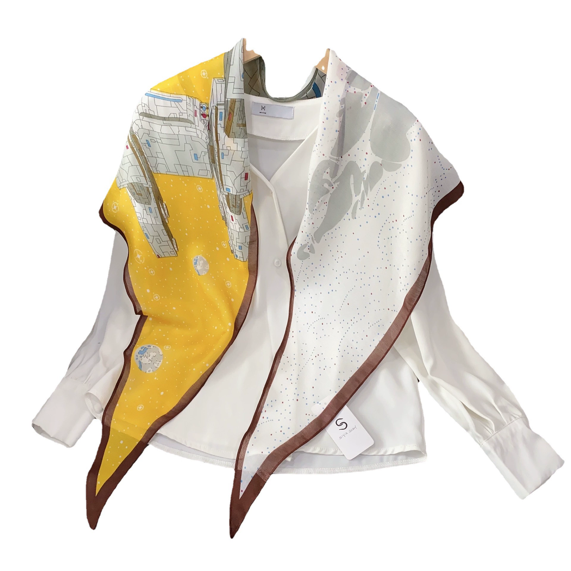 Diamond Silk-Look Neck Scarf view 5