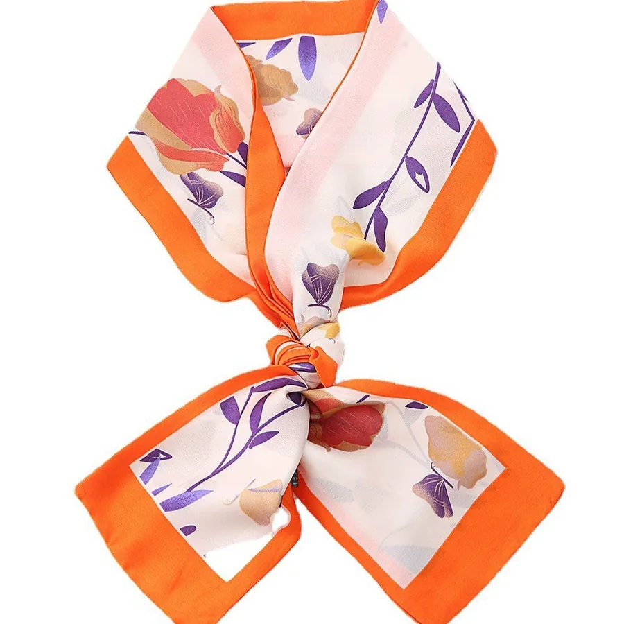 Narrow Silk Twilly Scarf for Women view 5