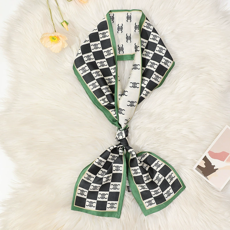 Narrow Silk Twilly Scarf for Women view 11
