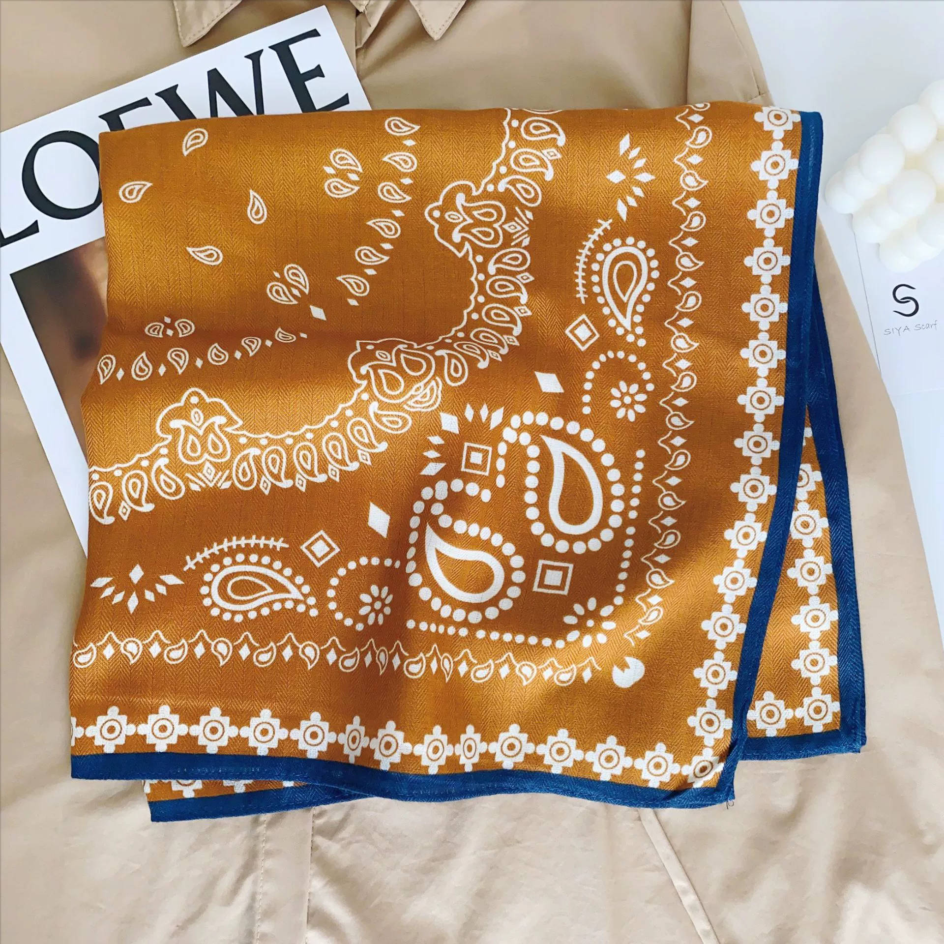 70cm Paisley Square Scarf view 2