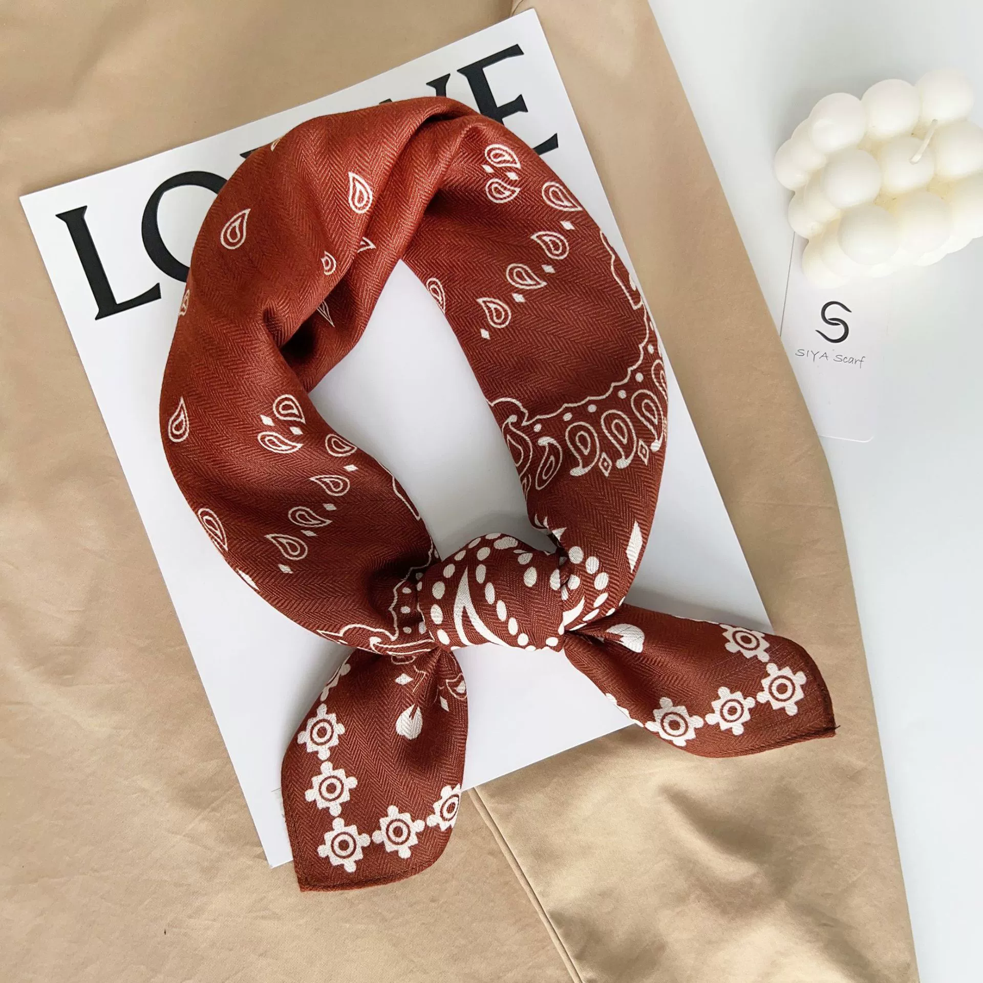 70cm Paisley Square Scarf view 3